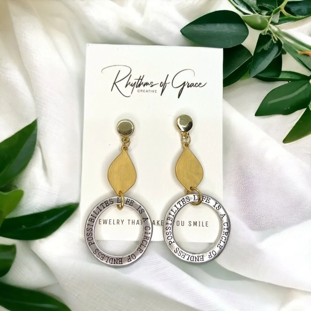 Endless Possibilities in Every Pair: Inspirational Kindness Dangle Earrings, NWT